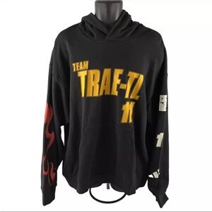 New Mens Adidas Team Trae Young Basketball NBA Hoodie Sweatshirt Sz XL Black NWT